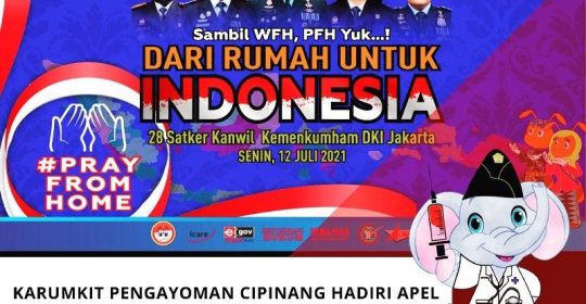 Karumkit Pengayoman Cipinang Hadiri Apel Virtual dan Doa Bersama yang Dipimpin Kakanwil Kemenkumham DKI Jakarta