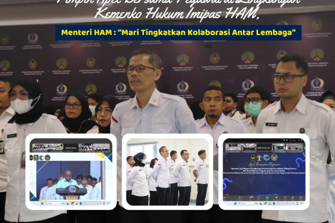 Pimpin Apel Bersama Pegawai di Lingkungan Kemenko Hukum Imipas HAM, Menteri HAM : Mari Tingkatkan Kolaborasi Antar Lembaga